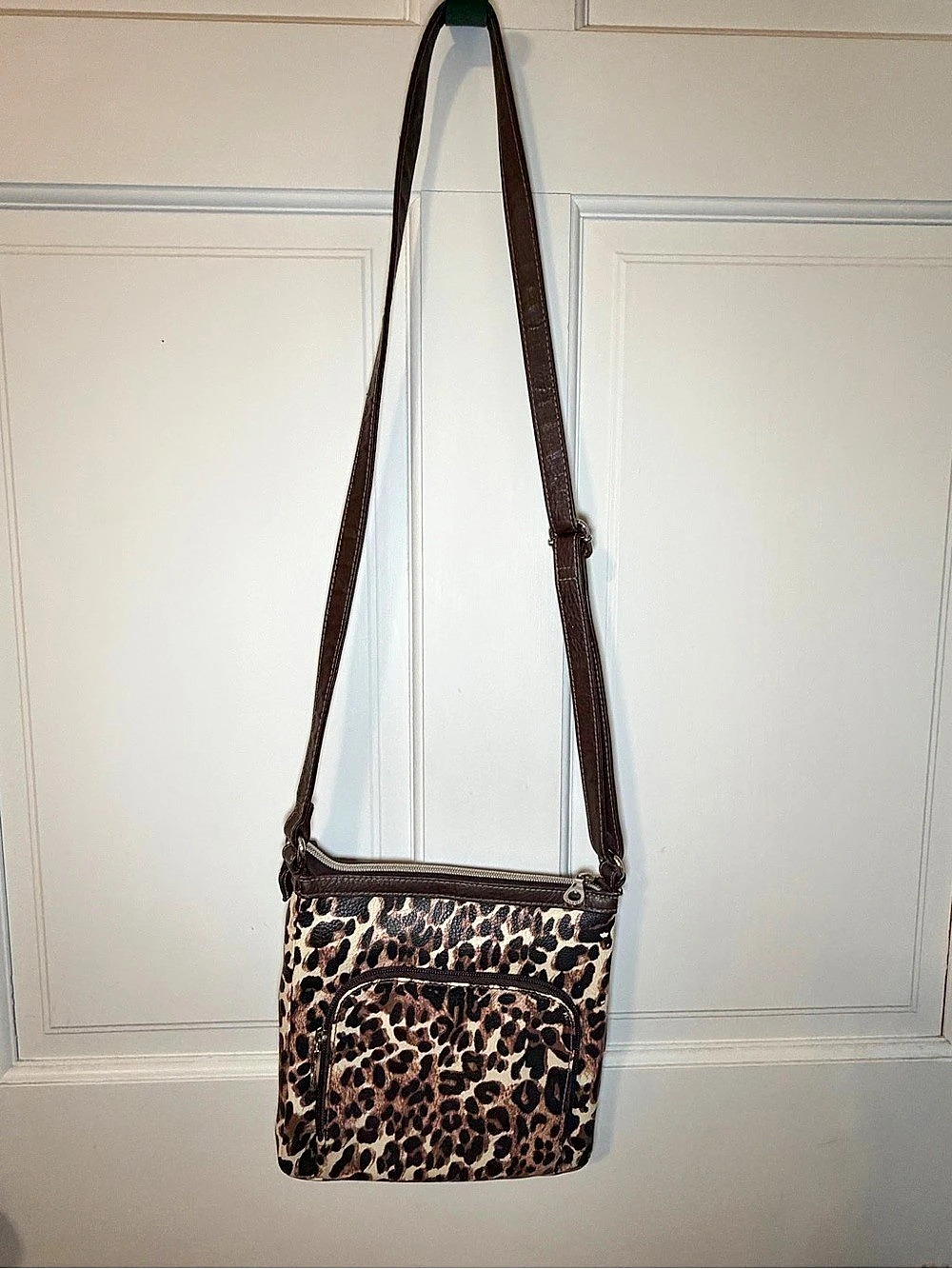 Relic Leopard Print Crossbody Bag, Brown & Pink